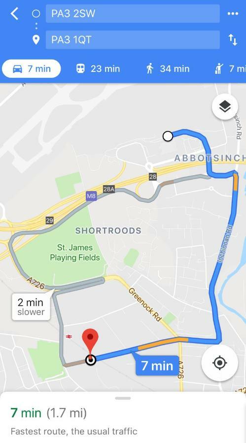 Glasgow Airport Holiday Home بيزلي المظهر الخارجي الصورة
